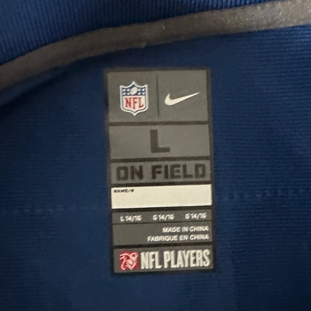 Nike On Field Blue NFL Jersey